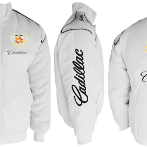 Cadillac Jacket White Logo Gold