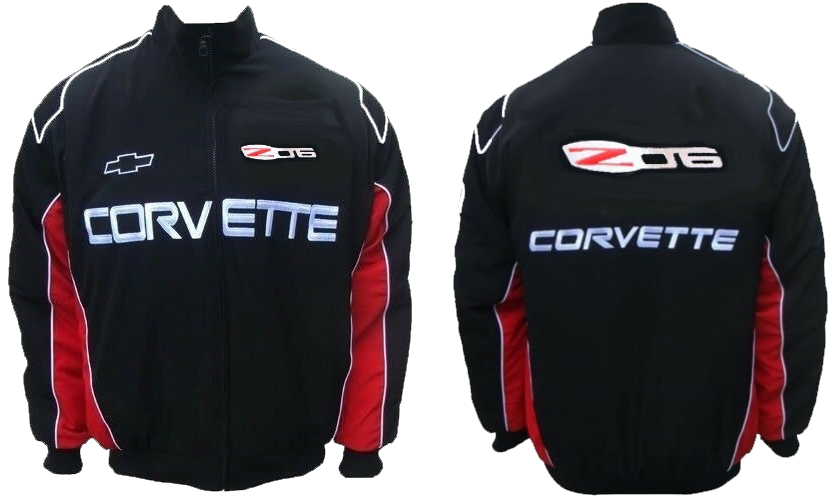 Corvette Z06 Jacket Black-Red - Racing Empire