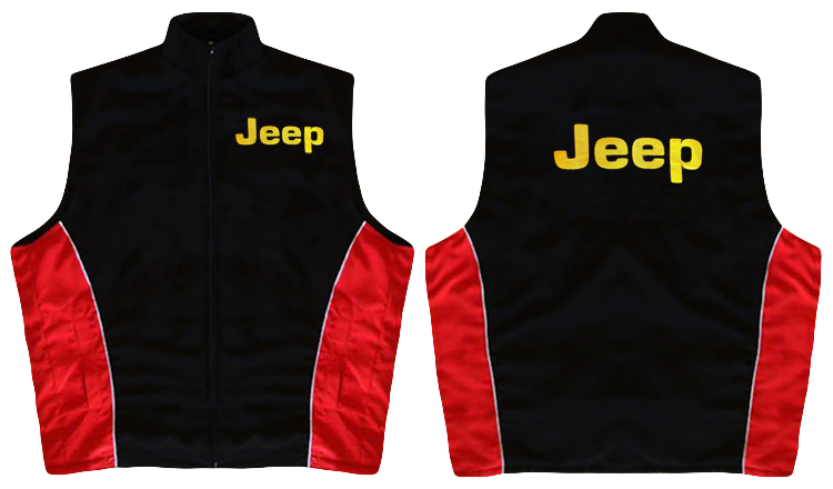 Jeep Vest Black Red